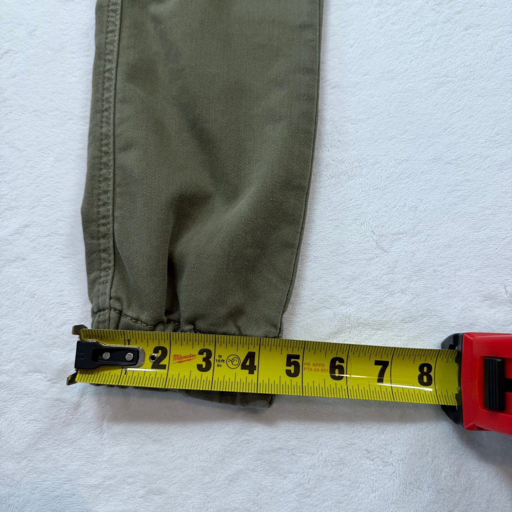 ZARA Cargo Joggers Mens S Olive Green Good Utility Twill Drawstring Pants - Picture 9 of 12